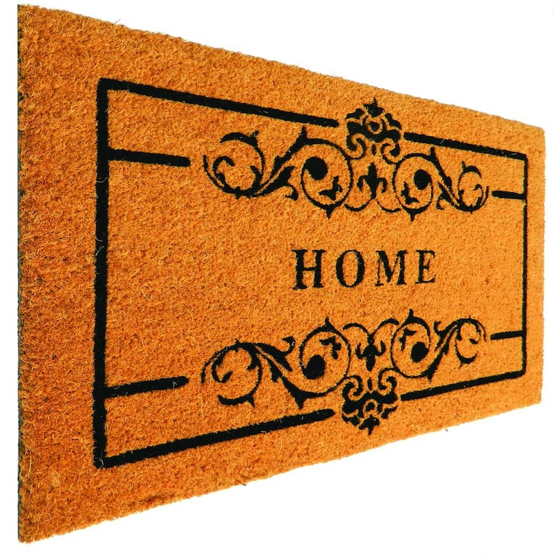 PVC Backed coir door mat natural printed - 18" X 30"
