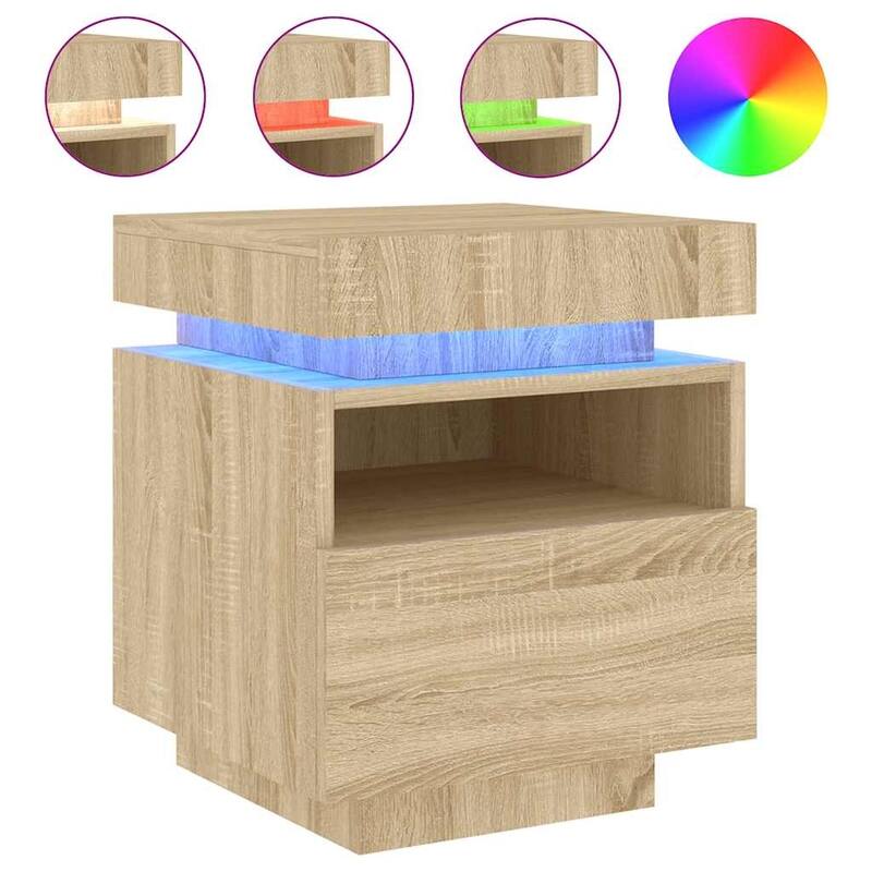 vidaXL Bedside Cabinet Engineered wood Compact Bedside Cabinet