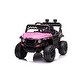 preview thumbnail 12 of 18, 12V Kids Ride On Car UTV with Parent Remote Control Pink