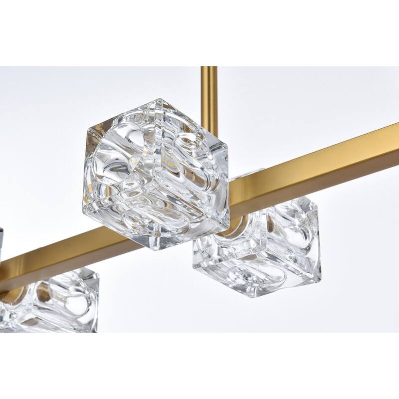 Elegant Lighting LD920D30 Lyra 8 Light 30" Wide Linear Pendant