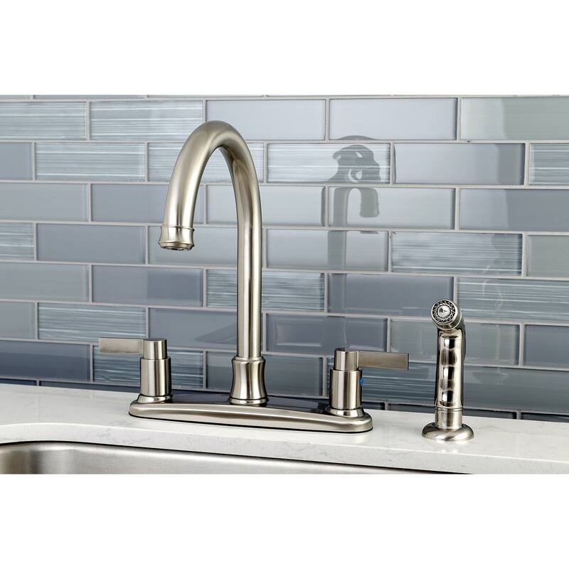 NuvoFusion 8 in. Centerset Kitchen Faucet with Sprayer