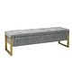 preview thumbnail 23 of 53, Alina Modern Upholstered Flip Top Storage Bench with Metal Legs by HULALA HOME
