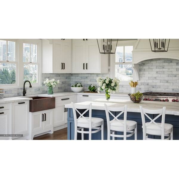 Farmhouse Sink Flat Front Includes Grid And Flange By Fossil Blu