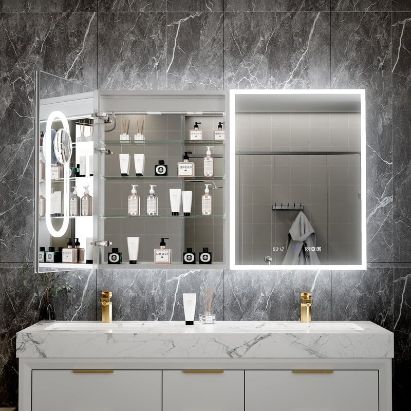 MEDUNJESS 24'' x 32'' Frameless Bathroom Cabinet with Defogging