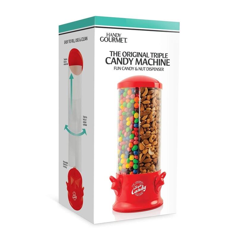 Rotating Triple Candy Dispenser - Red