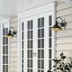 preview thumbnail 3 of 6, Vintage Farmhouse 1-Light Matte Black Gooseneck Wall Sconce with Cone Metal Shade
