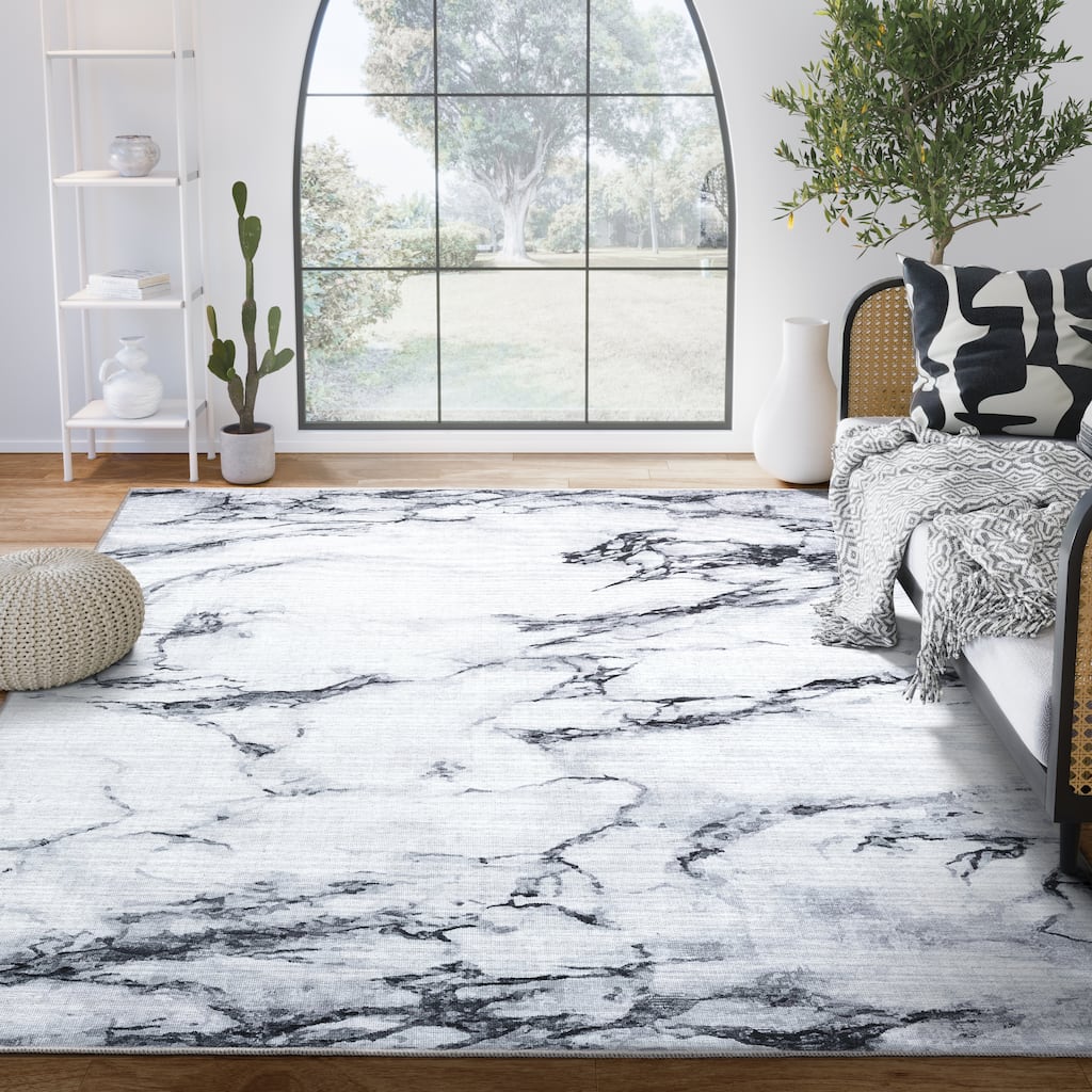 Abani Rugs Parker Collection PAR220A Ivory Marble Area Rug