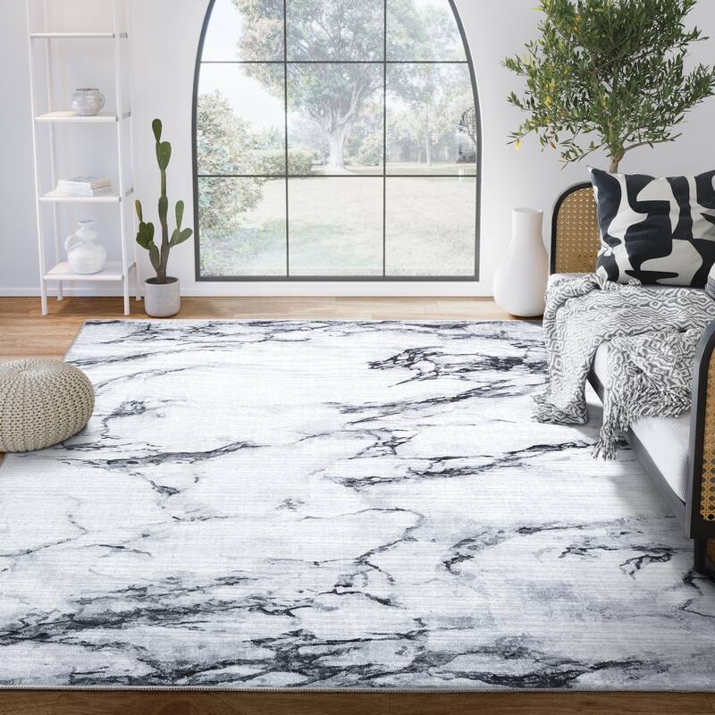 Abani Rugs Parker Collection PAR220A Ivory Marble Area Rug