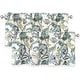 preview thumbnail 8 of 15, DriftAway Layla Classic America Style Floral Leaves Room Darkening Window Curtain Valance Rod Pocket 52" width x 18 " length 2 pack - Ivory Teal Gray