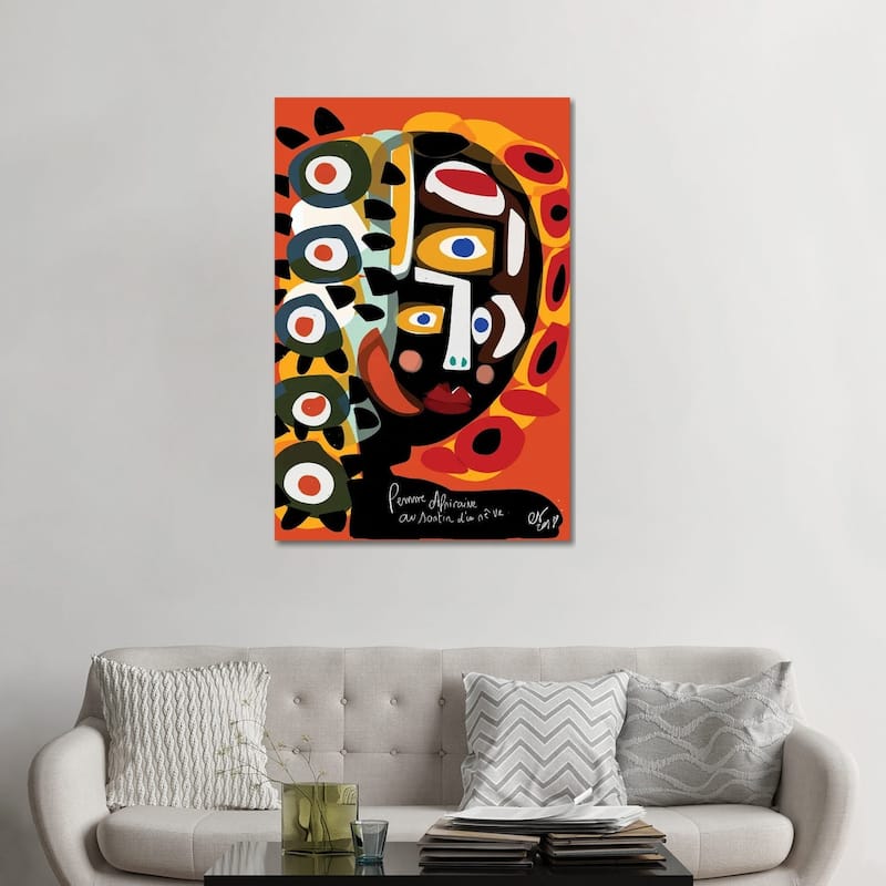 iCanvas "African Woman Is Dreaming" by Emmanuel Signorino Canvas Print - 48x32x1.5