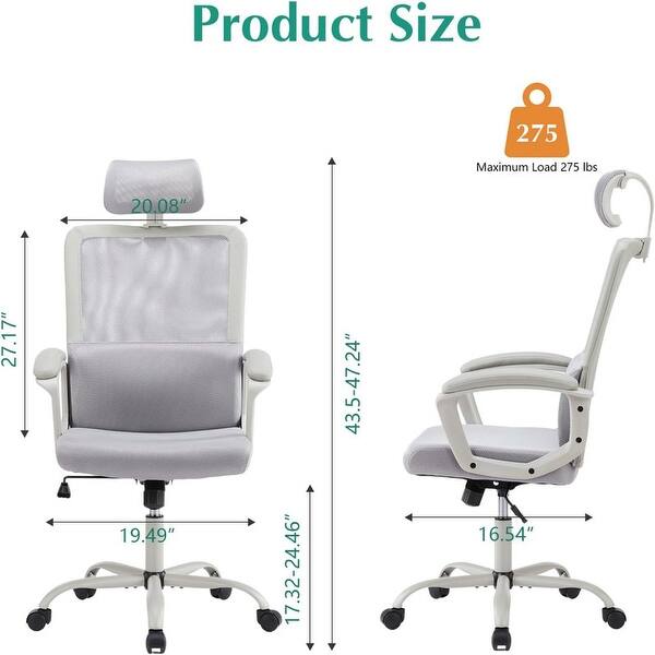 Adjustable headrest rotation task chair - Bed Bath & Beyond - 39554269