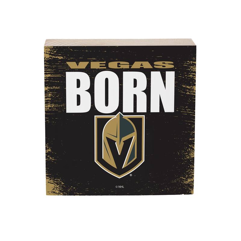 Vegas Golden Knights Wooden Tabletop Mantel Shelf Sign