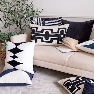 Sevita Geometric Handmade Decorative Throw Pillow