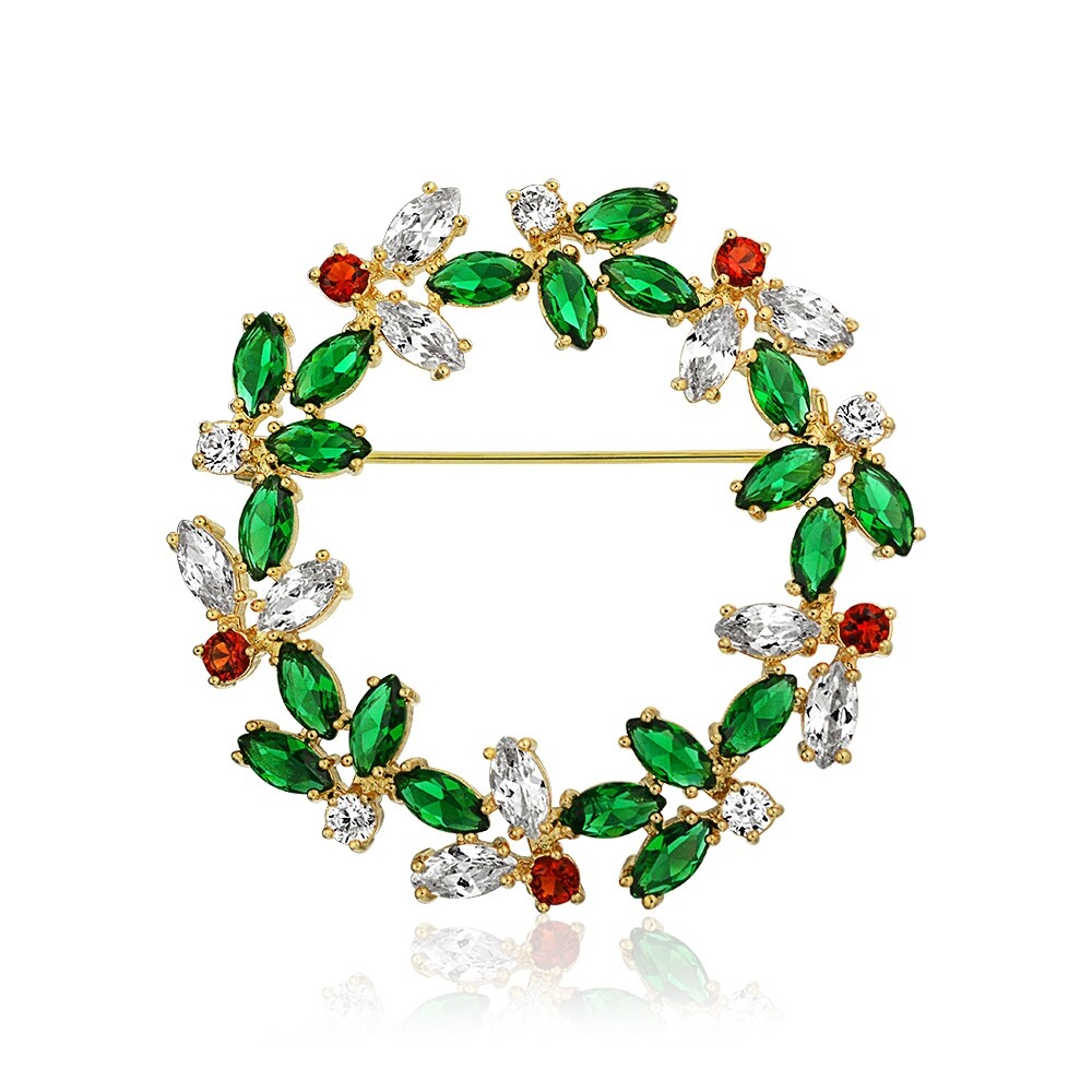 Bling Jewelry Gold Plated Cz Bumble Bee Brooch Pin