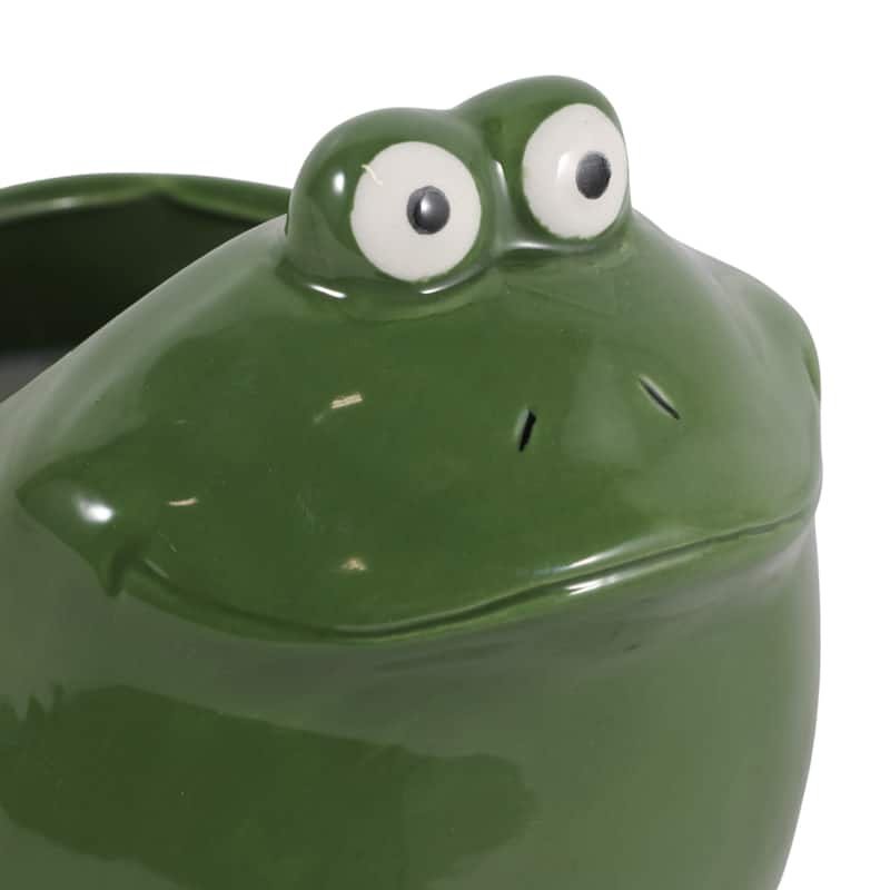 Decorative Frog Design Candle - Whimsical Scented Candle - 7", Green - 6.5"