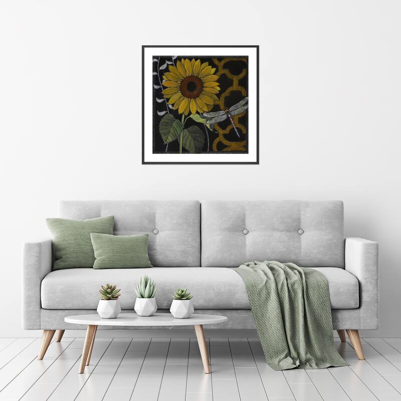 Gilt Slate Flora IV Framed Print Wall Art by Norman Wyatt Jr.