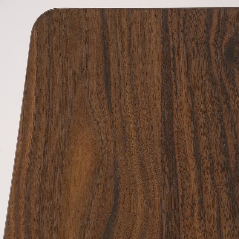 Engineered Wood Mid-Century Modern Narrow Bookcase, Brown - 19.69"W x 15.59"D x 70.39"H