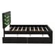 preview thumbnail 13 of 30, Queen Size Upholstered Storage Platform Bed with LED