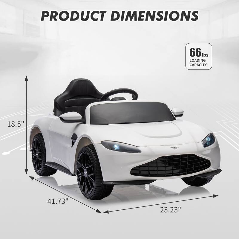12V Ride on Car for Kids Licensed Aston Martin with Remote Control