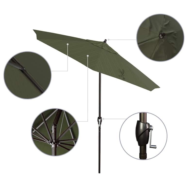 North Bend 7.5 Crank Lift Auto Tilt Patio Umbrella with Outdoor Rated Olefin Fabric by Havenside Home