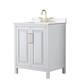 Option White / White Quartz Top / Brushed Gold Hardware