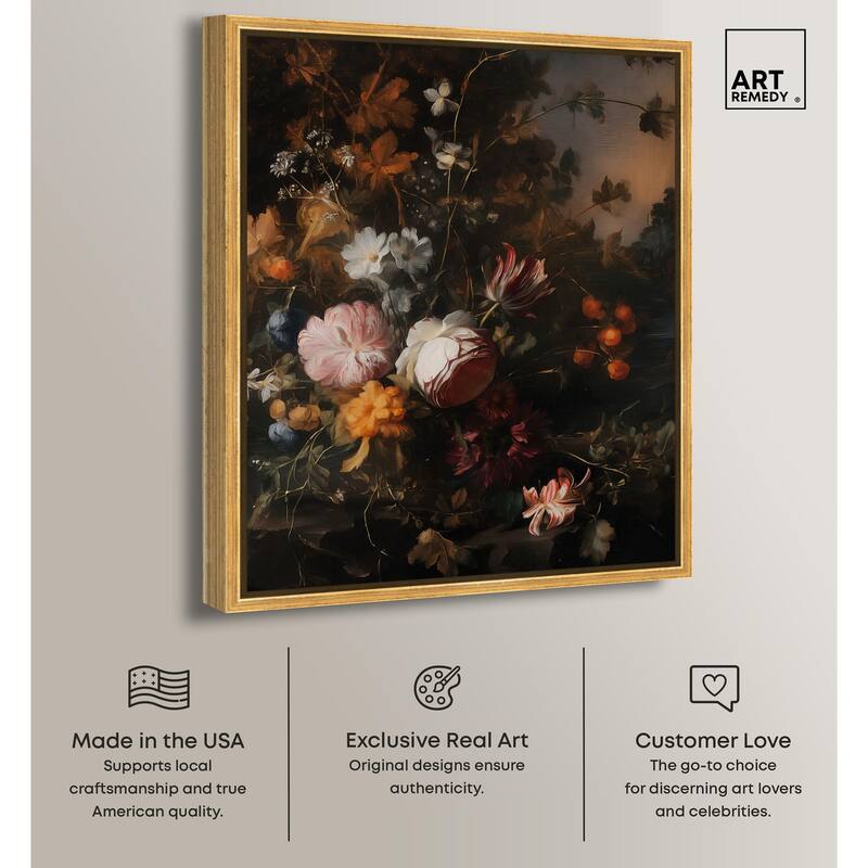 Shadowed Petal Secrets I Canvas by Art Remedy