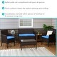 preview thumbnail 16 of 14, Sunnydaze Dunmore 4-Piece Patio Set with Cushions
