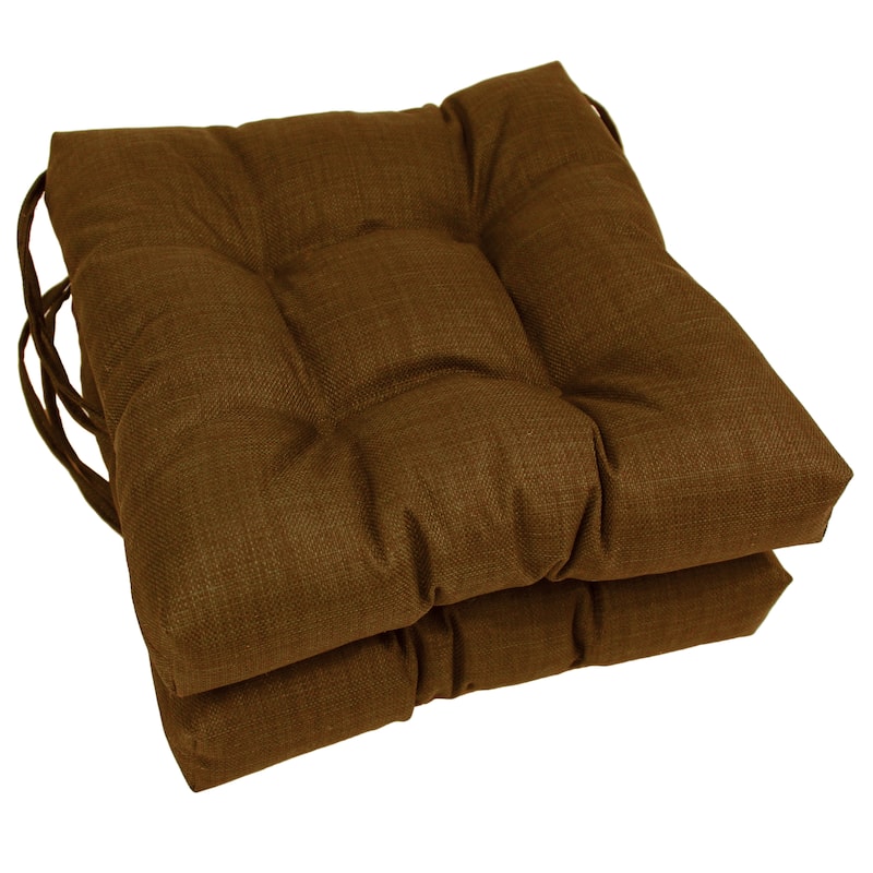 16-inch Square Indoor/Outdoor Chair Cushions (Set of 2) - 16 x 16 - Cocoa