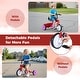 preview thumbnail 5 of 8, Gymax Toddler Tricycle w/Glowing Wheels 4-Level Adjustable Seat
