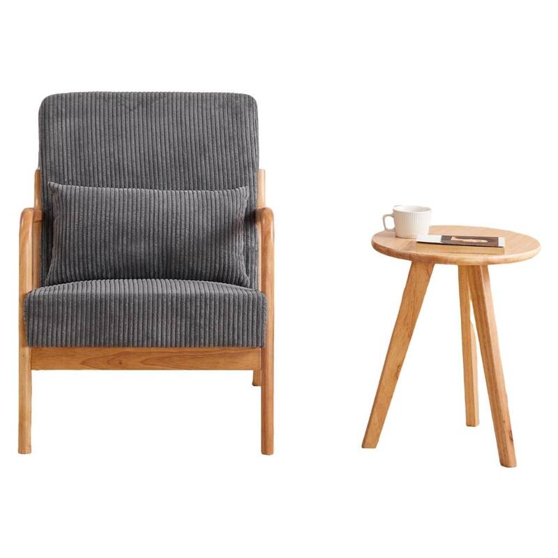 Mid-Century Modern Accent Chair&Coffee Table Set, Suitable for Living Rooms and Bedroom Relaxation Areas