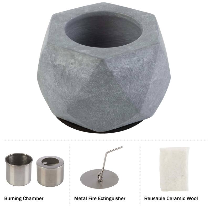 Pure Garden Bioethanol or Rubbing Alcohol Smokeless Tabletop Fire Pit