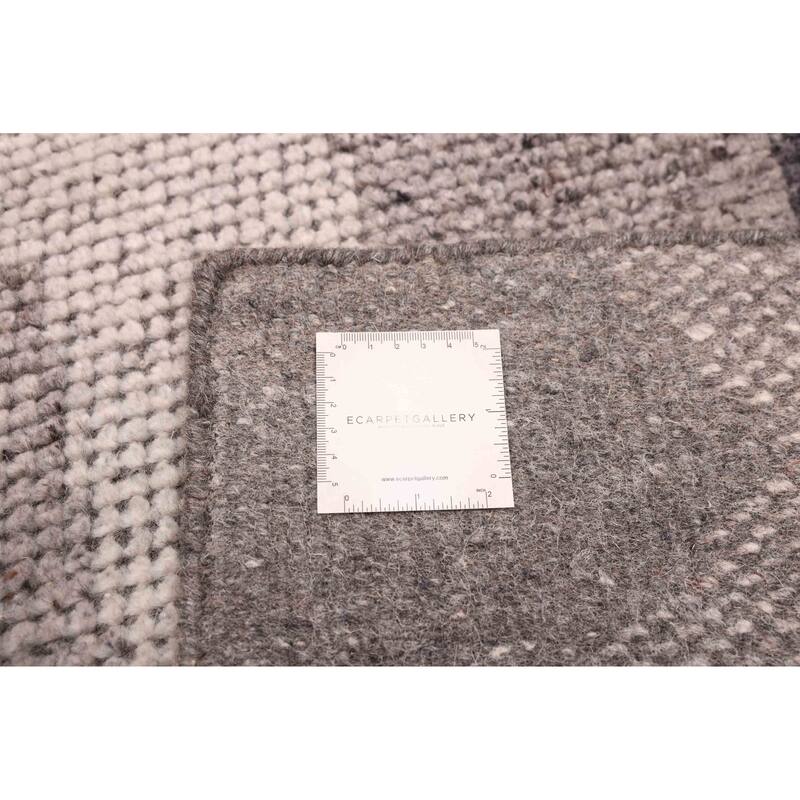 ECARPETGALLERY Hand-knotted Tangier Grey Wool Rug - 5'0 x 7'9