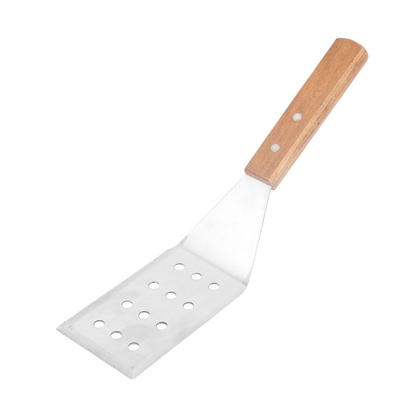 Unique Bargains Kitchen Tool Rectangle Perforated Blade Wooden Handle Food  Turner Scraper - Bed Bath & Beyond - 18307010