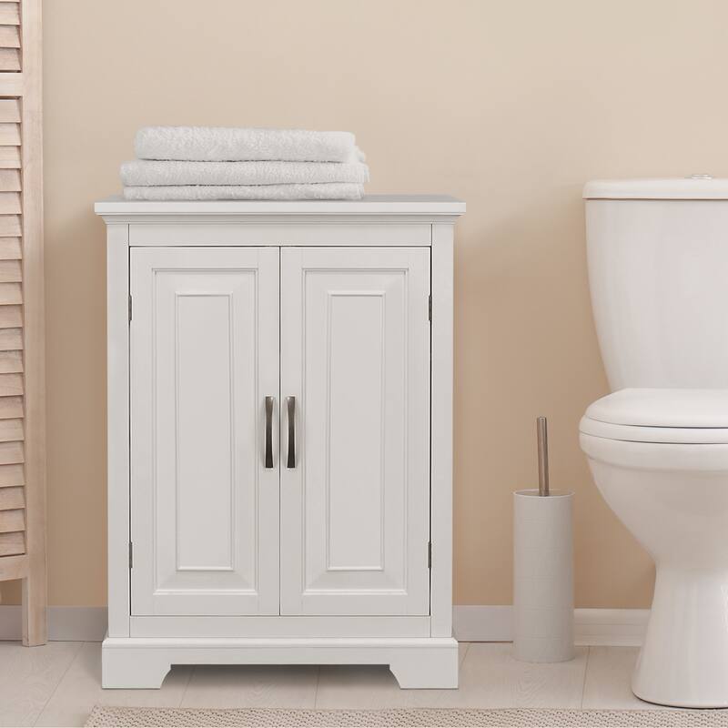 Teamson Home St. James Wooden Floor Accent Cabinet with 3 Shelves
