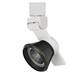 12W Integrated Cone Head LED Metal Track Fixture, White and Black
