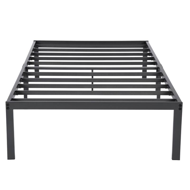 Sleeplanner Dura Metal Steel Slate Bed Frame - Gray Twin Size