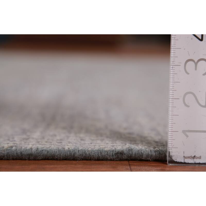 Hand Knotted Oriental 100% Wool Carpet Transitional All-Over Greys & Charcoal Oushak Area Rug - 8' 10'' X 6' 1''