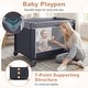 preview thumbnail 8 of 8, Gymax 3 in 1 Pack & Play w/ Toy Bar Diaper Changing Table w/ Safety