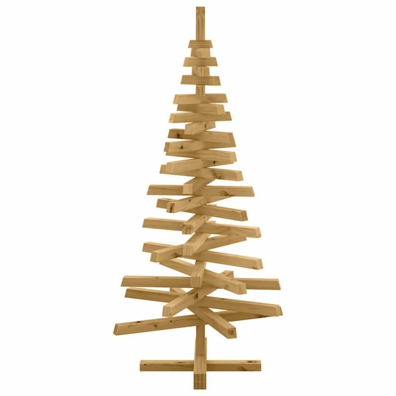 vidaXL Christmas Trees with Stand Natural/Brown Solid pine wood