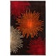 SAFAVIEH Handmade Soho Miyase Modern Burst New Zealand Wool Rug - 3'6" x 5'6" - Brown/Multi