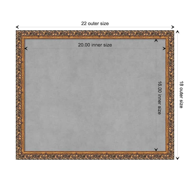 Amanti Art Antique Bronze Framed Magnetic Board - Board Size 20x16