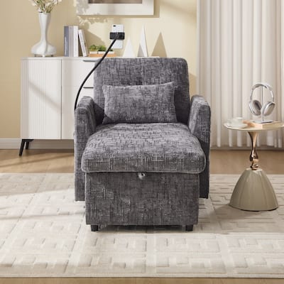 Multifunctional Lazy Person Sofa Recliner can be Stored Storage Backrest with Cell Phone Bracket Single Leisure Chair