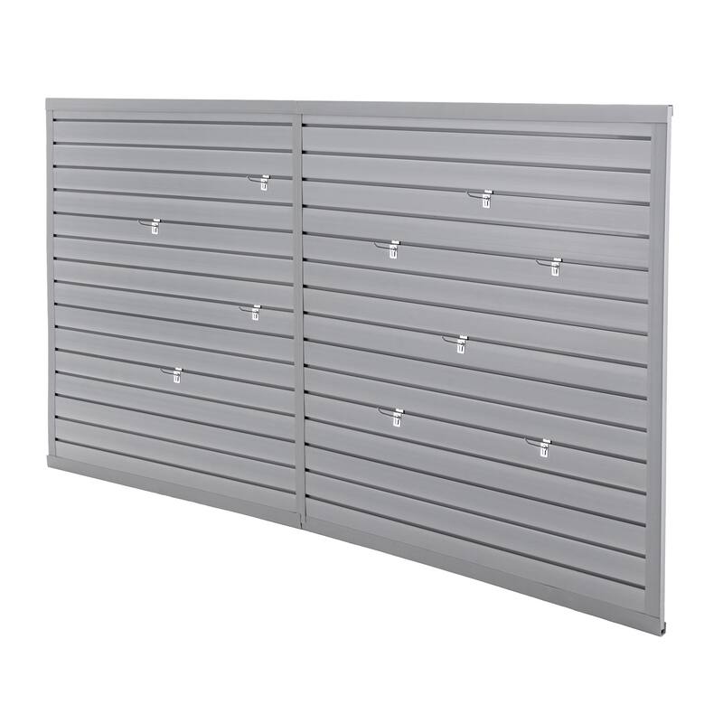 Heavy Duty PVC Slatwall Garage Organizer with 10 Panels