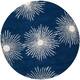 SAFAVIEH Handmade Soho Miyase Modern Burst New Zealand Wool Rug - 8' x 8' Round - DarkBlue/Ivory
