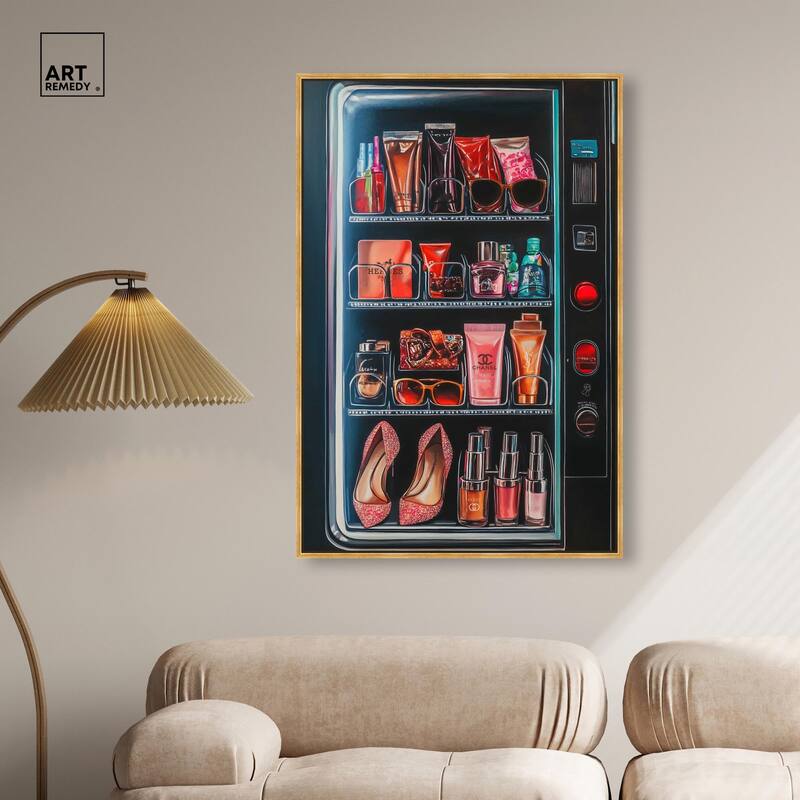 Fashion Vending Machine Canvas by Art Remedy