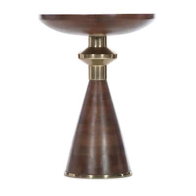 Hooker Furniture 628-50138 Melange Claire 18" Wide Wood Top Aluminum