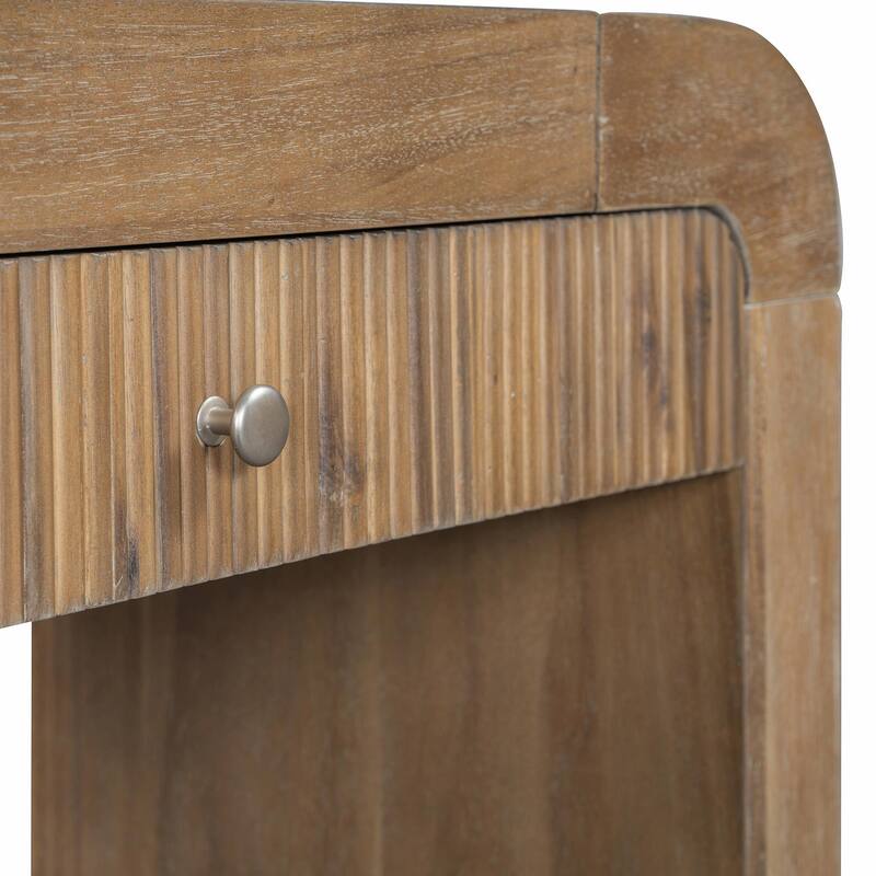Console Table with Fluted Drawer & Thick Legs