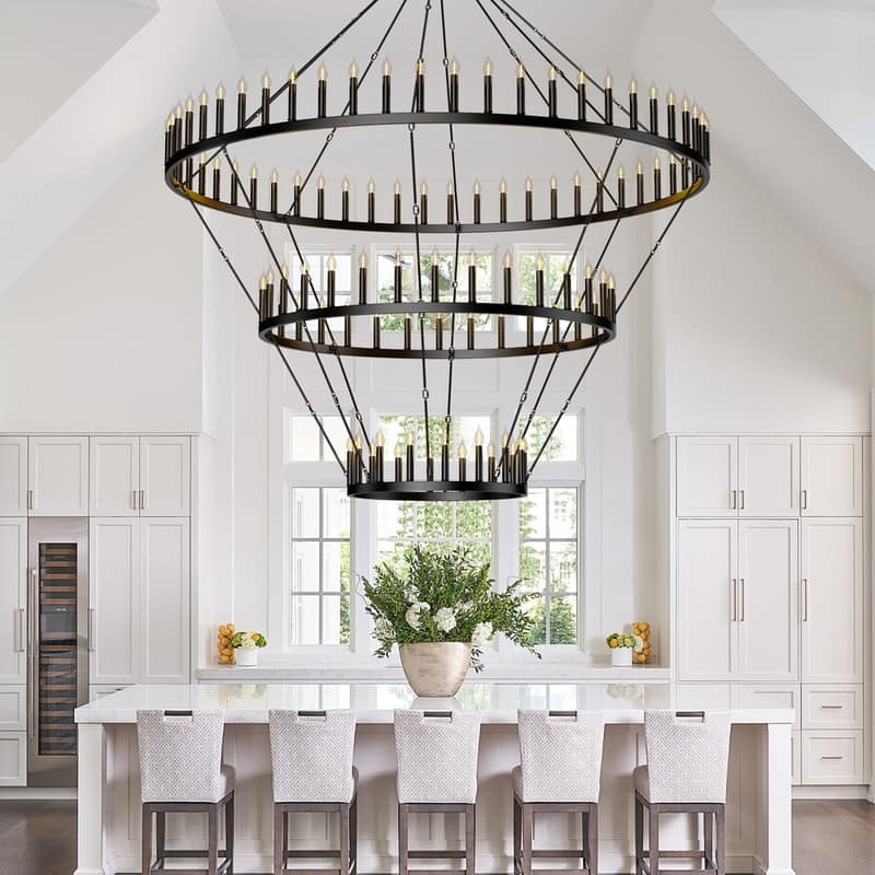 Extra Large Wagon Wheel Chandelier High Ceiling Farmhouse Chandeliers
