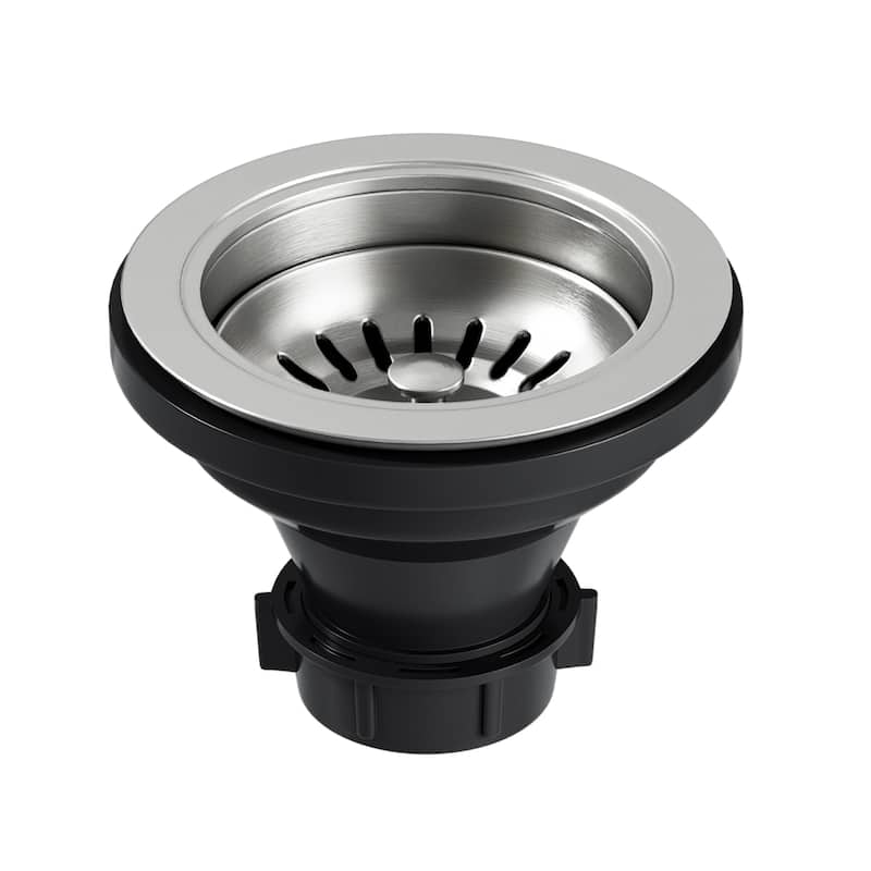 VIGO 3.5" W Kitchen Sink Drain Assembly with Strainer and Basket Stopper in Stainless Steel