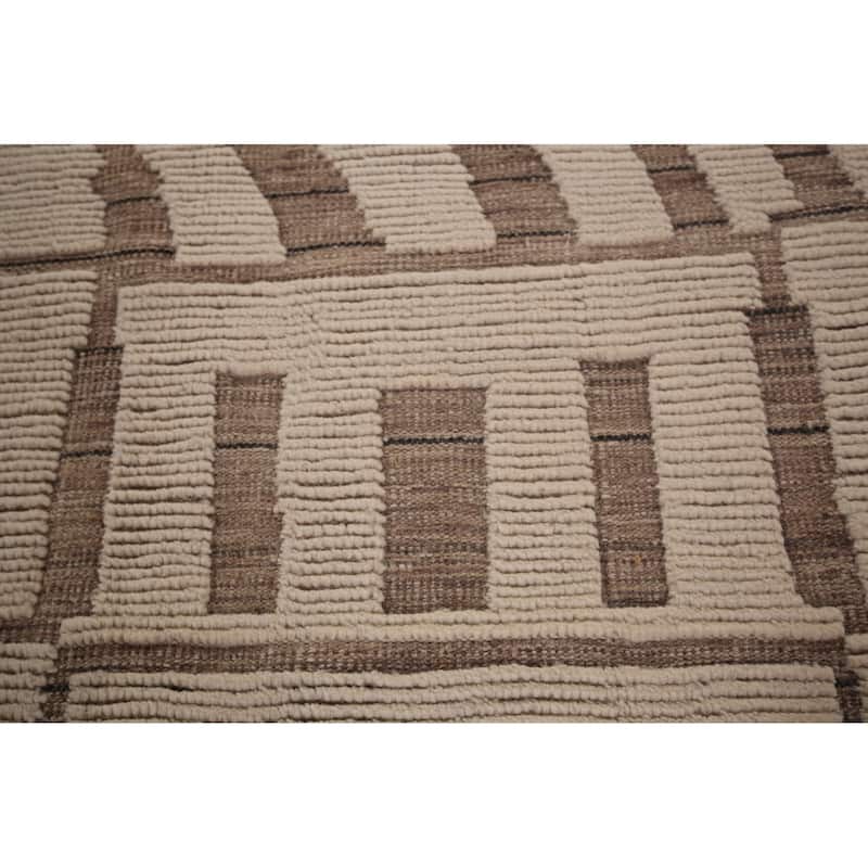 Moroccan Oriental Large Area Rug Handmade Wool Carpet - 11'8"x 16'2"